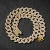 THE BLING KING 20mm Prong Cuban Link Chains Collana Fashion Hiphop Jewelry 3 Row Strass Iced Out Collane per uomo T2001132977