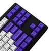 Accessories PBT keycap DSA configuration text dyeing sublimation 104 keys purple and white keyboard cap for MX switch mechanical keyboard