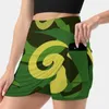 Röcke Koru Design Grüner Damenrock mit versteckter Tasche Tennis Golf Badminton Laufen Maori Art