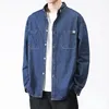 Hommes Vestes Homme Denim Coupe-Vent Veste Hommes Printemps Automne Casual Trench-Coat Mode Coréenne Solide Lâche Mâle À La Mode Survêtement Plus La Taille