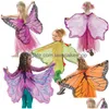 Andere feestelijke feestbenodigdheden Halloween Cape Children Butterfly Fairy Angel Wings Childrens Day Christmas Stage Show Play Props Dro DHCFJ