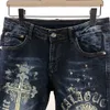 Neue Designer Herren Jeans Skinny Hosen Casual Luxus Jeans Männer Mode Distressed Ripped Slim Motorrad Moto Biker Denim Hip Hop PantsQ15