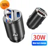 NIEUW 30W AUTO CARGER USB SNELLAARKER QC 3.0 SNEL LADER TYPE C PD LADING ADAPTER Sigaretten Socket Socket Lichtere mobiele telefoonlader