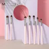 Brilhos de maquiagem 7pcs Conjunto Women Beauty Cosmetics Tool Blush Eye Shadow Blending Shader para Kit Maquiagem