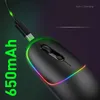 マウスSeenda Bluetooth+2.4Gワイヤレスマウス用ラップトップコンピューターバックライト付きBluetoothマウス充電式人間工学に基づいたマウスSlient Click