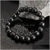 Perlé Strand Fashion 6/8 / 10Mm Bracelets Magnétiques Pour Femmes Nature Hématite Perles Bracelet Thérapie Soins De Santé Aimant Hommes Bijoux D Dhufd