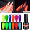 Nagelgel ontmoet elkaar over 8 ml lichtgevende Poolse hybride semi permanent afweekt glazuur UV vernissen gloed in het donker