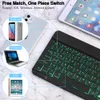 O teclado Bluetooth Bluetooth combos e o mouse recarregam a retroilumação coreana russa do iPad Android iOS Windows Tablet laptop