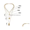 Pendant Necklaces Girls Fashion Gold Shell Necklace Trendy Womens Simple Neck Chain Birthday Gift Whosale Female Jewelry Drop Delive Dhk9U