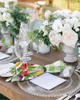 Tovagliolo da tavola 4 pezzi Tulipano Pasqua Fiori Idilliaco Plaid Quadrato 50 cm Decorazione di nozze Panno Cucina Cena Tovaglioli