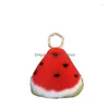 Keychains Lanyards Ins Cute High Grade Watermelon Key Chain Pendant Rex Hair Car Bag Hanging Gift Doll Drop Delivery Fashion Acces281V