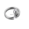 Andra 10st/set näsring Piercing Body Jewelry Steel Hoop Stängning för läppörören Pläterad boll droppleverans DH2EZ