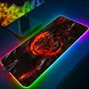 Almofadas Mouse Pad RGB Gaming Acessórios Computador Grande 900x400 Mousepad Gamer Tapete de borracha com jogo retroiluminado CS GO LOL Tapete de mesa MSI