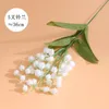 Fiori decorativi Fiore artificiale bianco Mughetto Regalo Bouquet finto di seta per la decorazione della festa nuziale dell'home office Flore