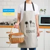 Schorten canvas keuken voor vrouw mannen chef werk schort grill restaurant bar shop cafés schoonheid nagels studio's uniform accessoires