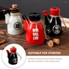 Ensembles de vaisselle bouteille de vinaigre en céramique distributeur d'assaisonnement versant de l'huile de porcelaine cruette japonaise
