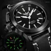 Orologi da polso Yelang V1022 T100 Tritium Luminous Army Military Mens Orologio da polso meccanico automatico con Eta 2824-2 Movement-Black