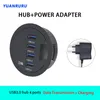 Hubs USB HUB USB 3.0 USB 2.0 Hub Desktop Grommet Type C Audio Hub Audio Baseus с монтиром порта SD/TF в столе с адаптером питания 5V 2A