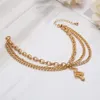 Anklets for Women Gold Color Cross Snake Fashion Jewelry Beach Summer Foot Decor Girls Wholesale 2023 New