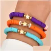 Beaded Strand Bohemian Bracelet Set For Women Star Soft Y Colorf Holiday Beach Female Boho Jewerly Am3221 Drop Delivery Jewelry Brace Dh8Vn