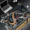 Pedler Master of the Devil Mouse Pad Siyah ve Beyaz Ejderha Oyun Klavye Kauçuk Pad masa masası Mat anime fare mat pc halı