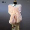 Fille Robes Hiver Femmes Fourrure Capes Ivoire Rose Bolero Faux Stole Veste De Mariée Formelle Parti Haussement D'épaules 160cm Long 15 Couleurs