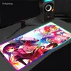 Rests RGB stor spelmuspad Inget spel Inget liv Mousepad Nonslip Gummi Desk Mats Computer Tangentboard Laptop Table Mattor Led Backbellysta