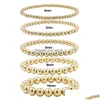 Fili Di Perline Filo 6Mm 8Mm 10Mm Bracciale Di Perline Color Oro Per Le Donne Dichiarazione Alla Moda Grande Rotondo Fatto A Mano 3 Pz/set Gioelleria Raffinata E Alla Moda Goccia D