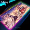 Repose Azur Lane Anime jeu tapis de souris Xxl mignon Kawaii accessoires de jeu tapis de jeu rétro-éclairage tapis de souris Rgb rose Led Gamer fille