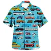 Chemises décontractées pour hommes Funny Toy Model Cars 3D Print Anime Shirt Beach Hawaiian Summer Short Sleeve Streetwear Oversized 5XL Chemise Homme