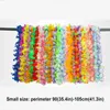 Decorative Flowers & Wreaths 36pcs Hawaiian Necklace Tropical Hawaii Cloth Flower Wreath Halloween Party Decor H88FDecorative