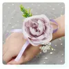 Fleurs décoratives mariage mariée demoiselle d'honneur poignet fleur Simulation soie perle Bracelet ornements divers