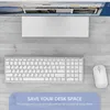 Combos Seenda 2.4G Şarj Edilebilir Klavye Seti Alüminyum Kablosuz Klavye Windows Dizüstü Bilgisayar için Numaralı Ultra İnce Klavye