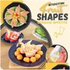 Fruit Vegetable Tools Stainless Steel Carving Knife Triangar Shape Slicer Platter Nonslip Blade Kitchen Tool Drop Delivery Home Ga Dhgcn