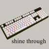 Tillbehör 87 104 108 Double Shot SA Profil KeyCap Set Shine genom bakgrundsbelysta PBT -nyckelkapslar för ANSI -layout Mekaniska tangentbord