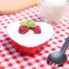 Baking Moulds Heart Shaped Foil Cake Cups Aluminum Pan Cupcake Cup With Lids Flan Pans Mother's Day