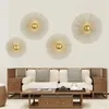 Wall Lamps Nordic Gold Lamp Luxury Iron Round Background Postmodern Home Indoor Living Room Bedroom Deco Minimalist