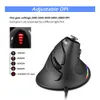 Mouse ZELOTES C10 Mouse da gioco verticale ergonomico 5 modalità Mouse da gioco con mouse destro cablato RGB da 10000 DPI per PC portatile Computer