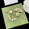 Earring designers design studs for women, luxurious and stylish, gold pearl crystal, gold letter silver jewelry