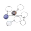 Keychains Bedanyards Cristal Natural Stone Gem Stainless Aço Pingente Acessórios de Moda Pingente Teclorizando Correntes Droga Droga DHR8O