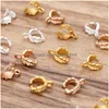 Other 100Pcs 7X11Mm Metal Alloy Buckle Pendant Bails Clips Gold Sier Plated Clasps For Necklace Bracelet Accessories Drop Delivery J Dh1K3