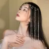 Hair Clips High-end Forehead Chain Anti-slip Women Clip Flower Decor Exotic Bride Ornament Poshoot Prop