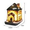 Kerstdecoraties ornament huis vorm led licht geschenken batterij aangedreven kerst lichte miniatuur decoratie creatief kind delicaat ambacht