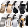 Ceintures mode blanc en cuir véritable hommes boucles automatiques hommes ceinture à cliquet ceinture sangles pour robe costume coulissant mariage italien