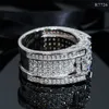 Neue Modemenschen Moissanit Ringe bestanden Diamond Test