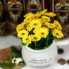 Dekorativa blommor Artificial Plant Fake Gerbera Ceramic Bonsai Combination Su For Home Decoration Garden Bedroom Micro Landscape Decor