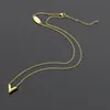 3 Colors Top Quality Luxury Pendant Necklace Simple Style Titanium Steel Jewelry Wholesale