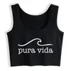 Débardeurs pour femmes Camis Crop Top Pura Vida Cadeau Pour Surfers Humour Blanc Imprimer Y2k Tops Femmes Blusas Mujer De Moda 2023 Verano Gym Tank Femmes