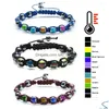 Beaded Strand Mini Thermochromic Bangle Adjustable Men Bracelet Charm Jewelry Temperature Braided Color Women Changed Be K7M1 Drop D Dhmpe