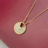 designer jewelry diamond chain gold necklace love pendant womens high quality fast color Able to wear a shower circle party stainless steel Valentine's Day Necklaces